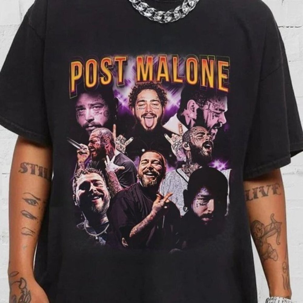 Post Malone Style Tshirt Rap Tee For Fan Hip Hop Style Shirt